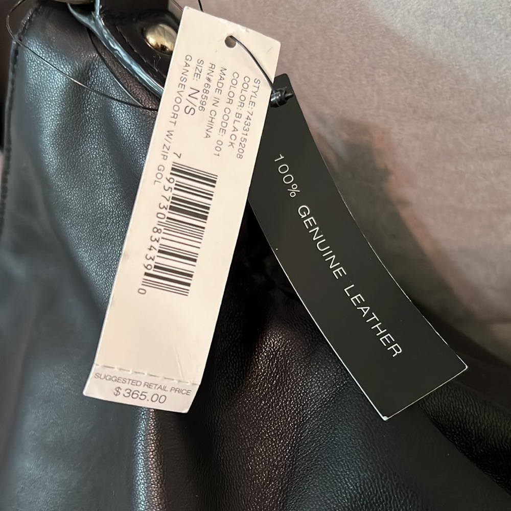 DKNY Black Leather Shoulder Bag - Picture 5 of 10